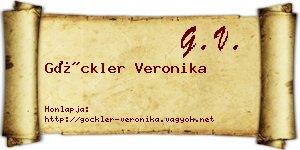 Göckler Veronika névjegykártya